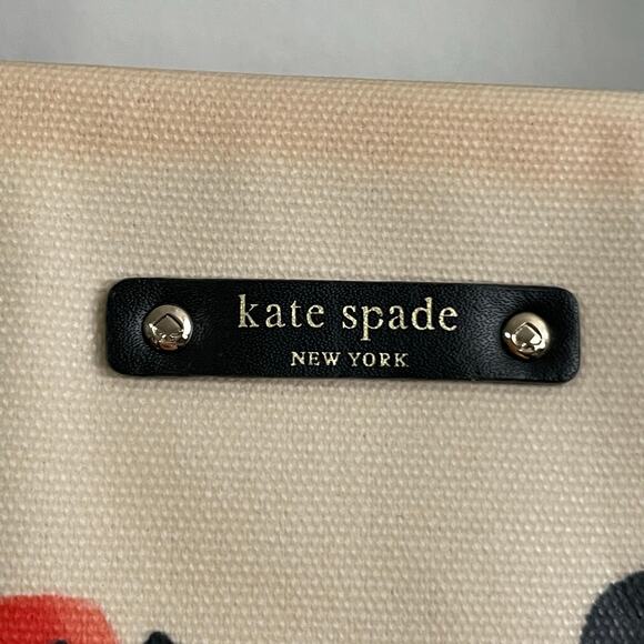 Kate Spade OS tote bag purse flamingos tropical beach vacation luxury watercolor - Picture 4 of 13